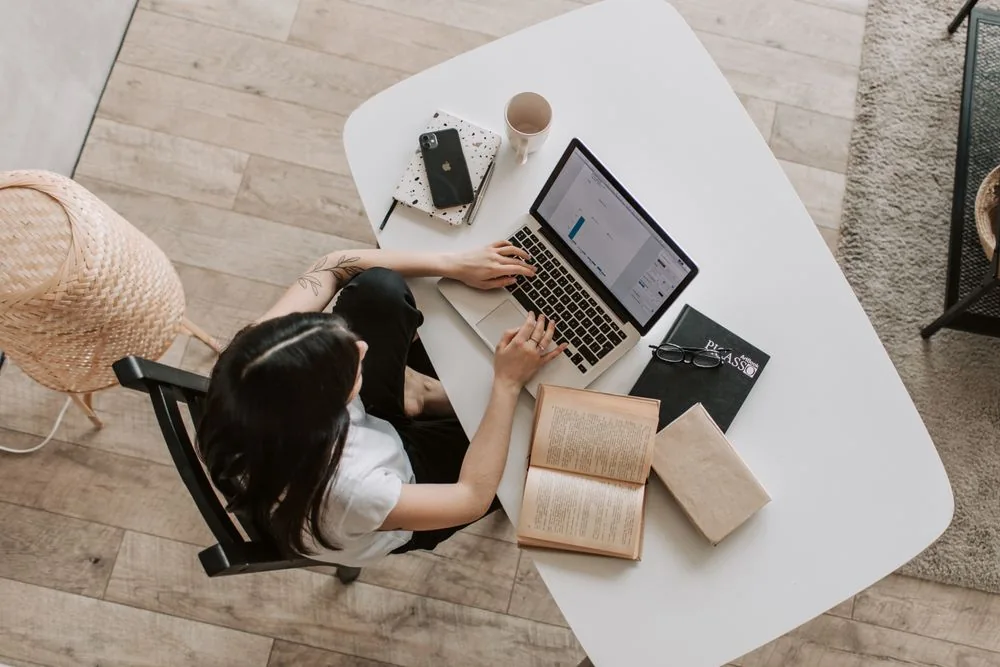 A bright workspace